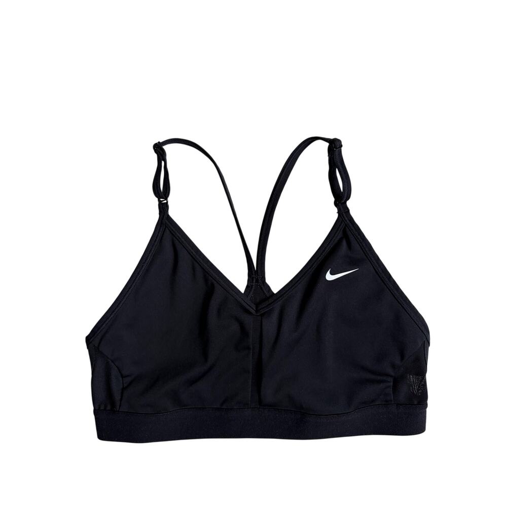 Nike Indy Women's Light-SupportV-Neck Sports Bra (Black) - Medium